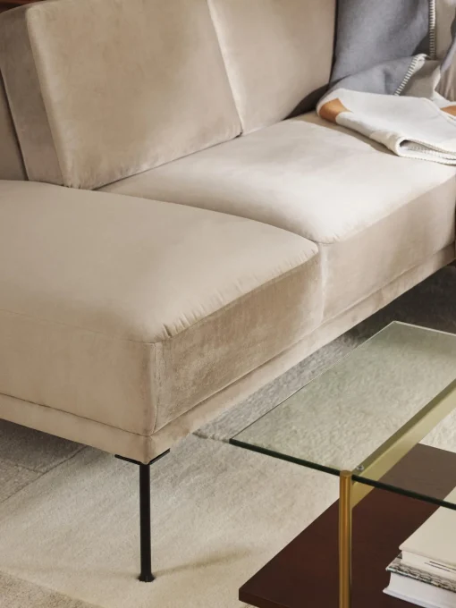 Sofa Rinconero De Terciopelo Fluente