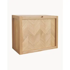 Zapatero De Pared De Roble Herringbone