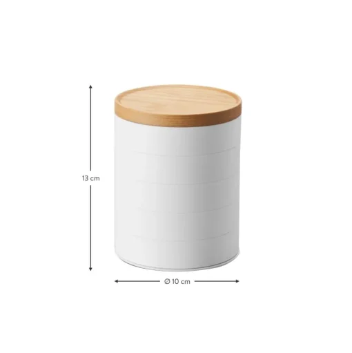 Joyero Con Tapadera De Madera Tosca, 5 Niveles