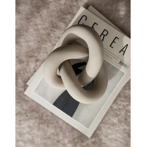 Pieza Decorativa De Ceramica Knot