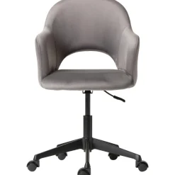 Silla De Oficina Con Reposabrazos De Terciopelo Rachel, Altura Regulable