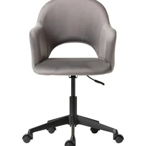 Silla De Oficina Con Reposabrazos De Terciopelo Rachel, Altura Regulable