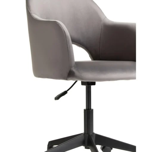 Silla De Oficina Con Reposabrazos De Terciopelo Rachel, Altura Regulable