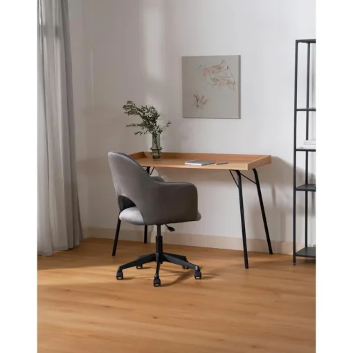Silla De Oficina Con Reposabrazos De Terciopelo Rachel, Altura Regulable