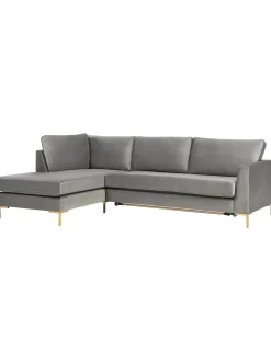 Sofa Rinconera Cama De Terciopelo Luna (3 Plazas), Con Colchon