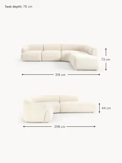 Sofa Rinconera Modular En Tejido Boucle Sofia (4 Plazas)